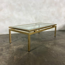 Pierre Vandel Brass Glass Coffee Table Mid Century Vintage Retro MCM