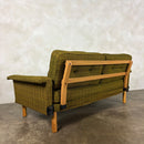 Mid Century Scandinavian Sofa Bed In Olive Green Wool Vintage Retro MCM