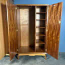 Pair Of Alfred Cox Matching ‘His & Her’ Walnut Wardrobes Mid Century Vintage Retro MCM