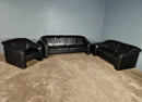 Mid Century Danish Black Leather Georg Thams Armchair Vintage Retro MCM