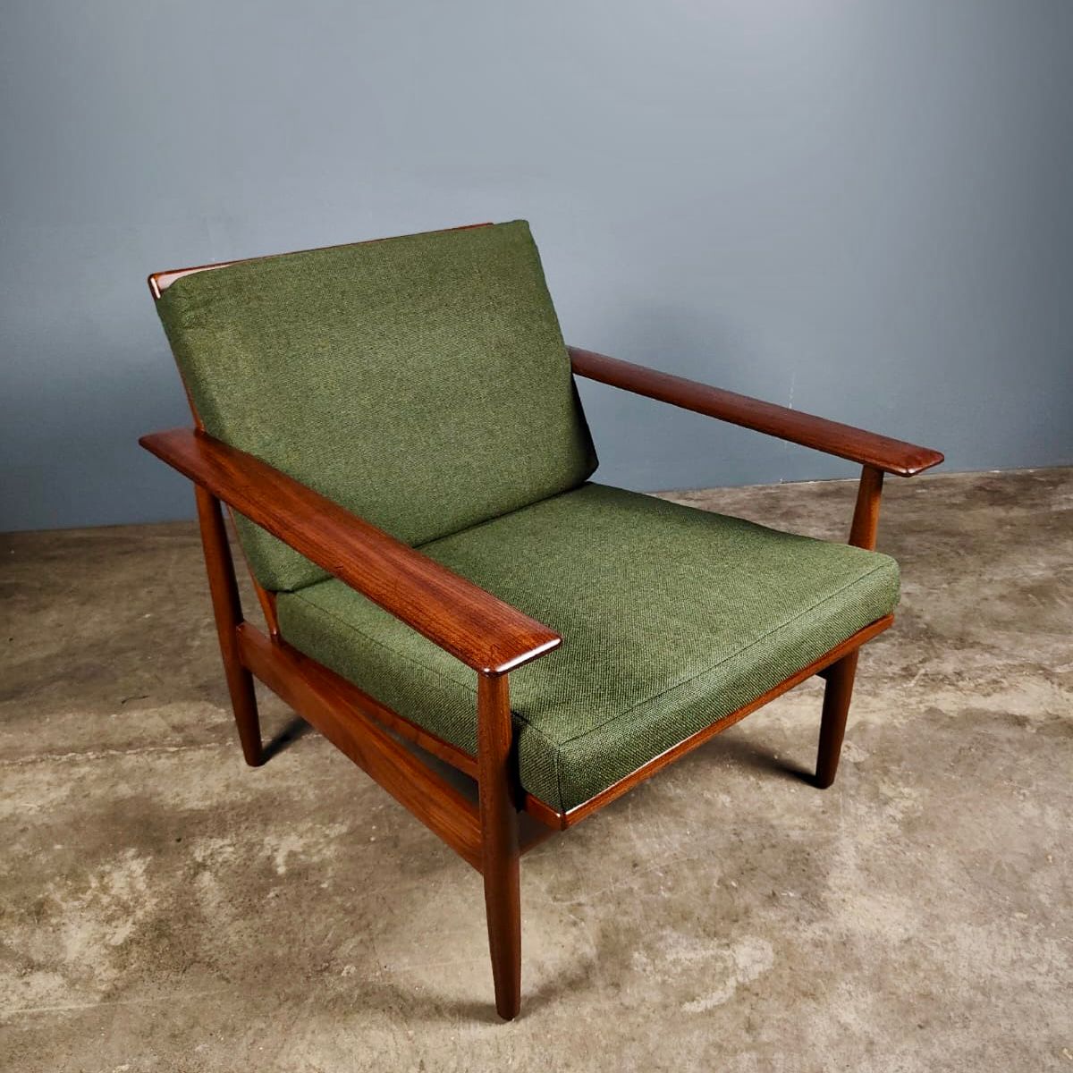 SOLD Pair Of Ingmar Relling For Ekornes Svane Green Teak Lounge Chairs Mid Century Vintage Retro MCM