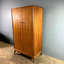 SOLD Alfred Cox Walnut Wardrobe Mid Century Vintage Retro MCM
