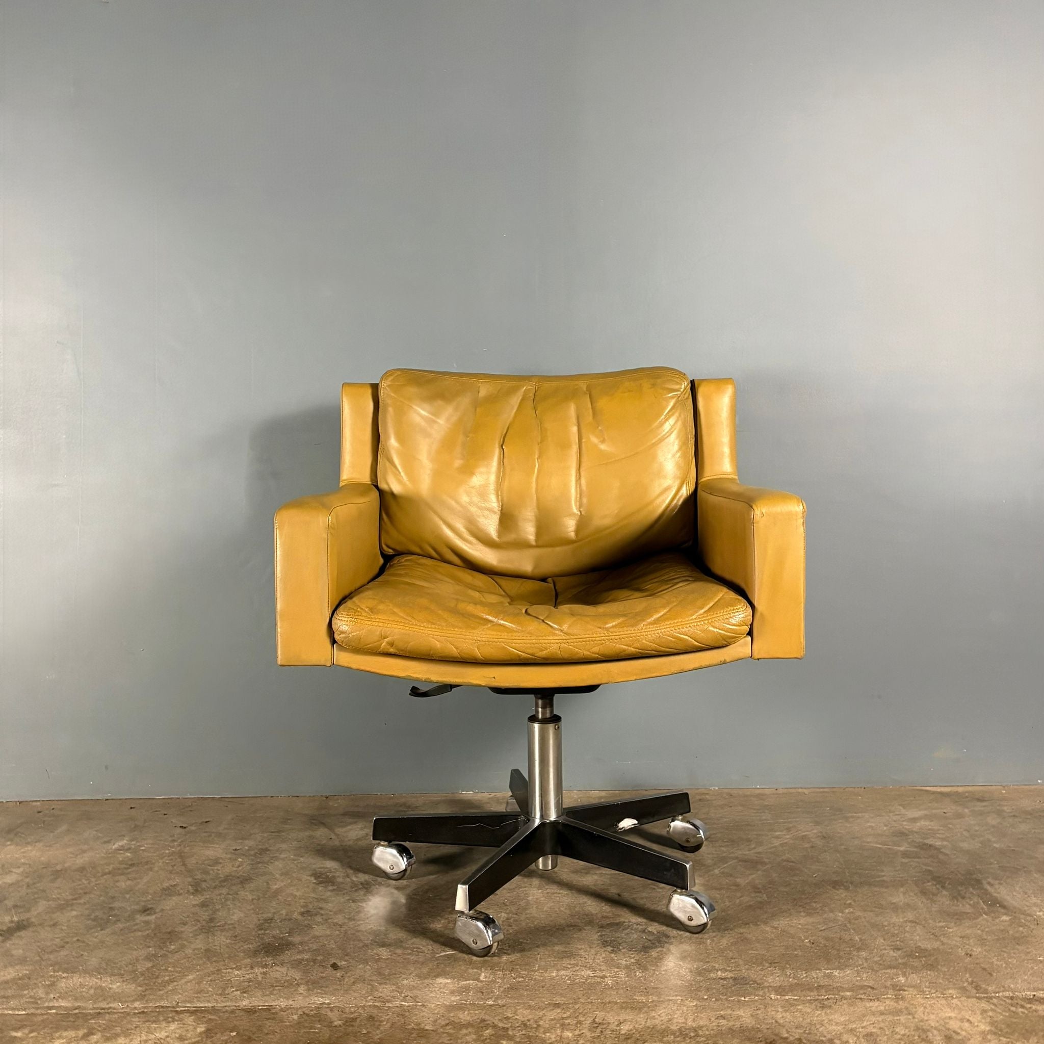 Pair Of ‘His & Her’ Matching Swivel Office Chairs Mid Century Vintage Retro MCM