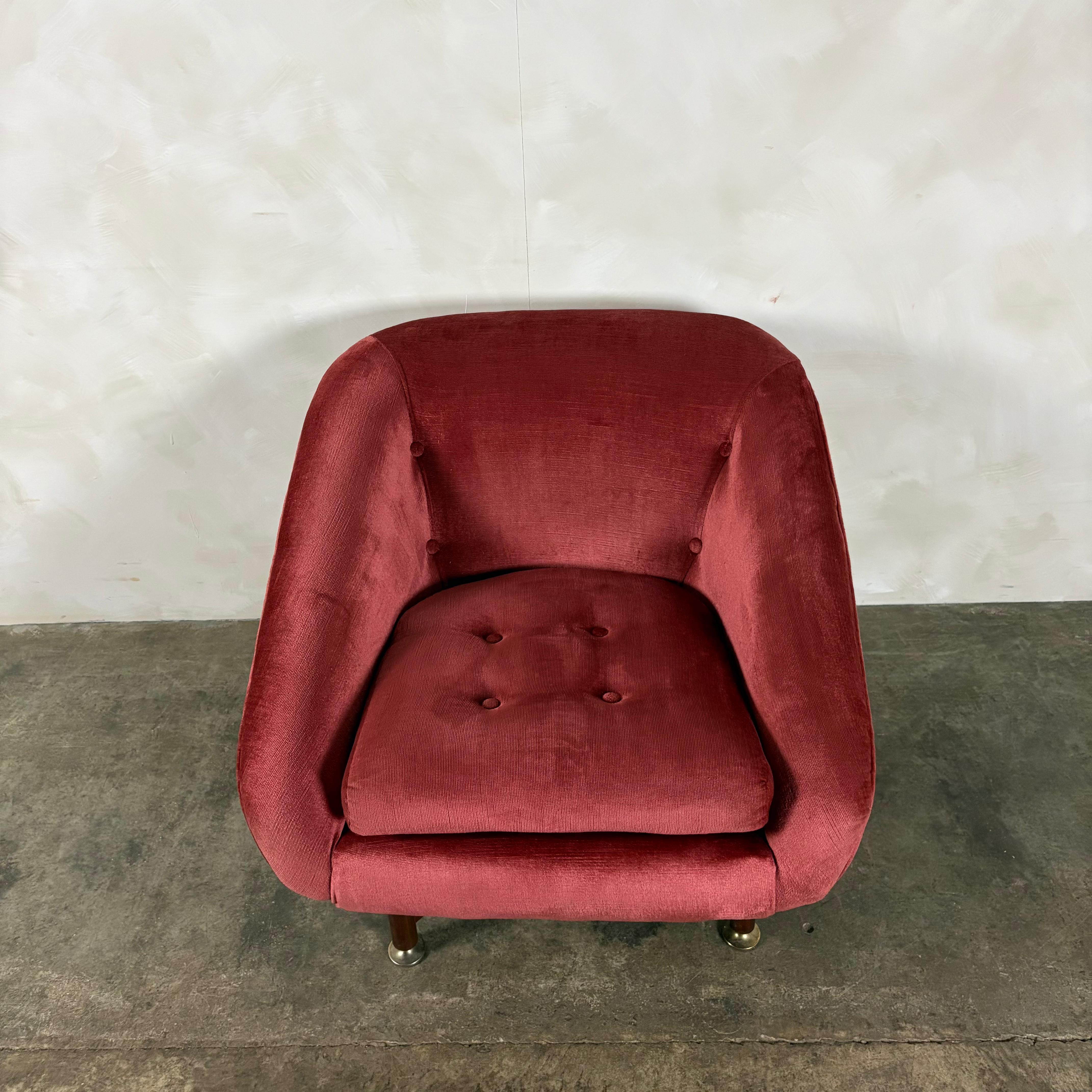 Greaves & Thomas Pink Swivel Teak Lounge Chair Mid Century Vintage Retro MCM