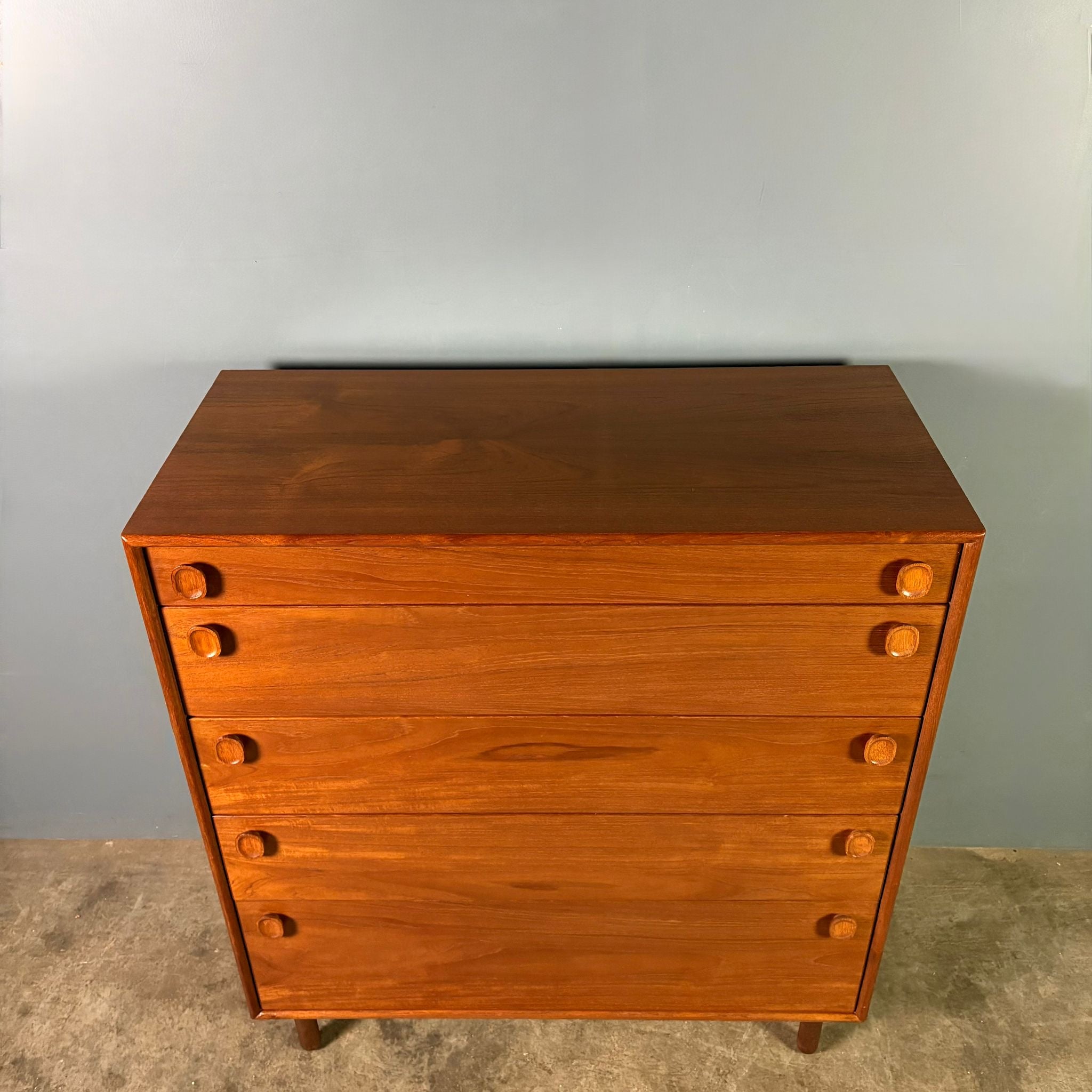 SOLD Mid Century Teak Chest Of Drawers/Tall Boy By Meredew Vintage Retro MCM