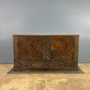 Antique Carved Oak Geometric Blanket Box/Chest Coffer Regency Georgian