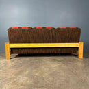 SOLD Three Seater Sofa Pine Mid Century Vintage Retro MCM