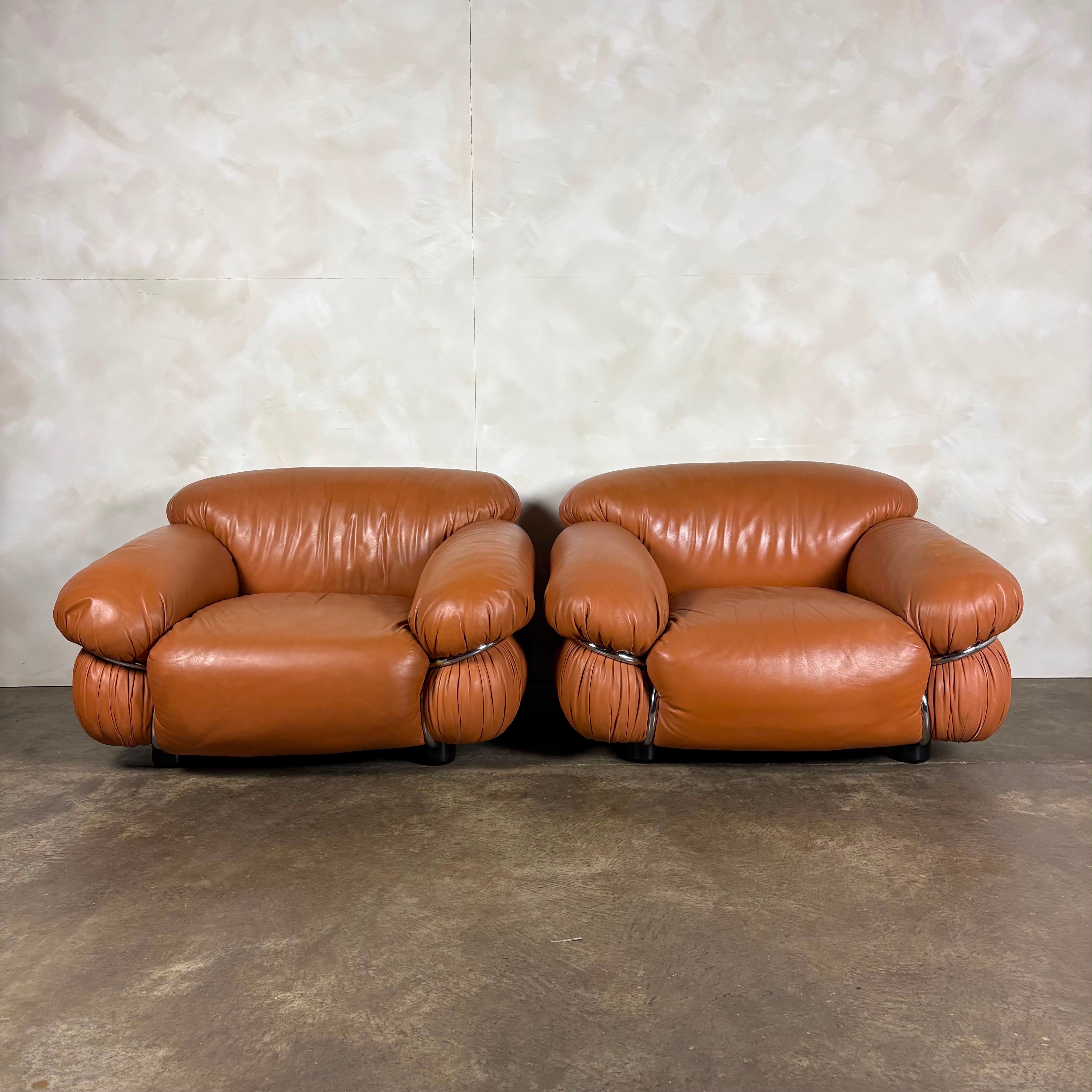 Sesann Cassina Armchair Gianfranco Frattini Italian Mid Century Vintage Retro MCM