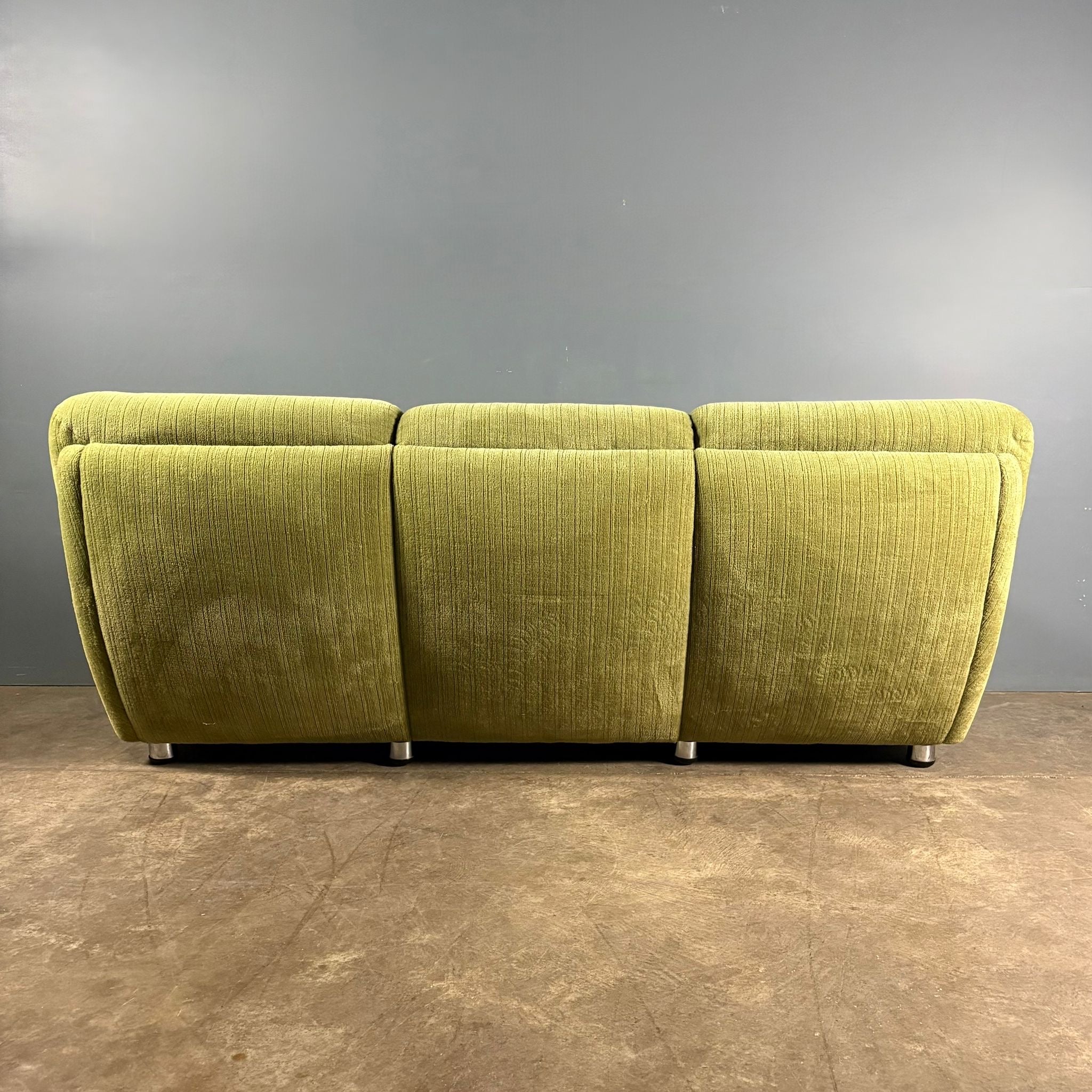 Green Three Seater Sofa Mid Century Vintage Retro MCM