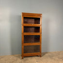 Gunn Sectional Stacking Glass Fronted Bookcase Mahogany Edwardian
