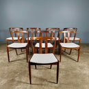 8 x Kai Kristiansen Teak Dining Chairs Schou Andersen Mid Century Vintage Retro MCM