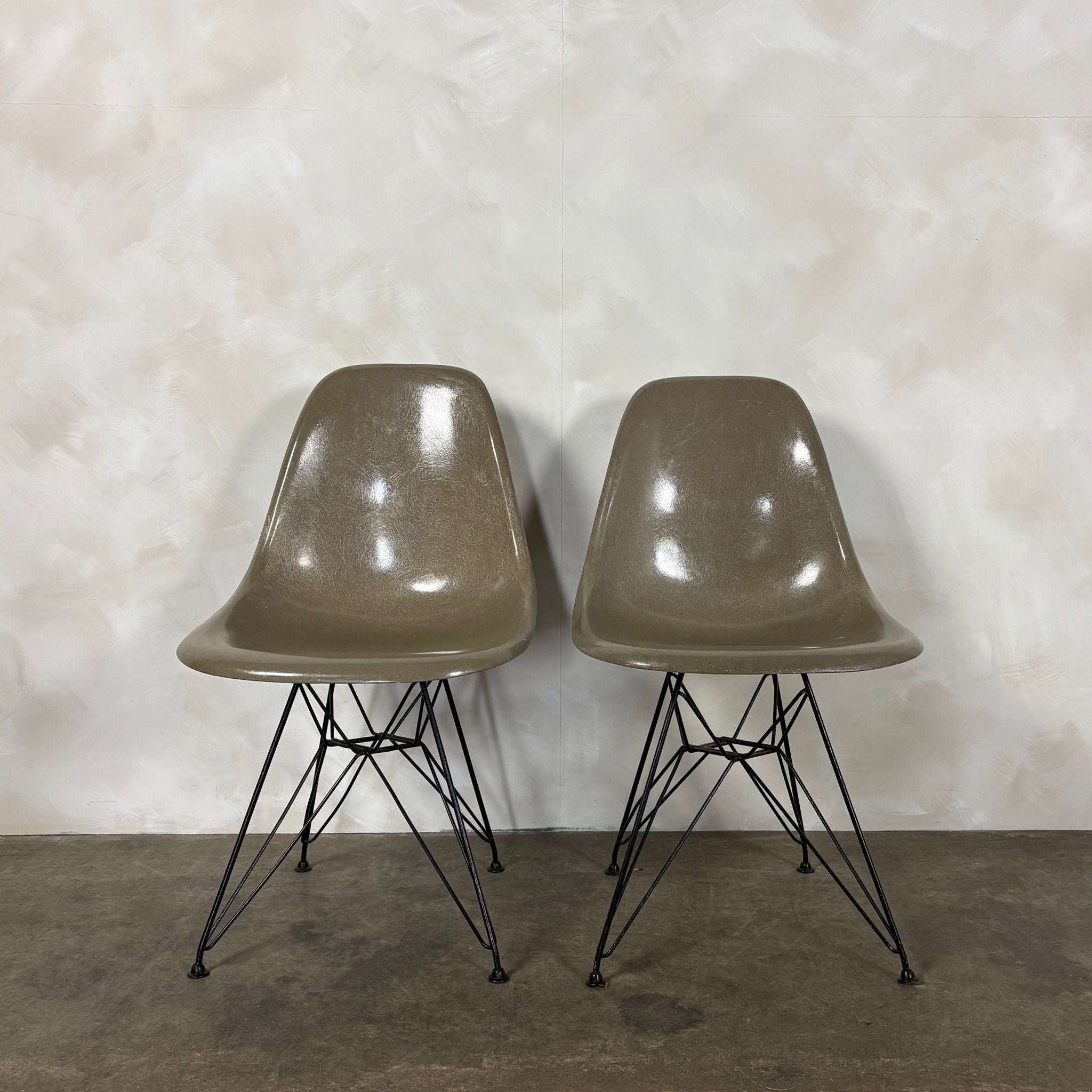 Pair Of DSR Dining Chairs Charles & Ray Eames 1960s Mid Century Vintage Retro MCM