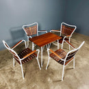 Danish Teak Daneline BKS 4 Garden Stacking Chairs & Table Mid Century Vintage Retro MCM