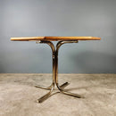 SOLD Dining Table & Chairs Cesca B32 Marcel Breuer Style Gold Brass Mid Century Vintage Retro MCM