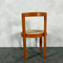 Mid Century Orange & Cane Bruno Rey Style Dining Chair Vintage Retro MCM