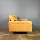 Light Yellow Mustard Gold Swivel Lounge Chair Mid Century Vintage Retro MCM