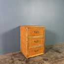 Pair Of Chest Of Drawers & Sideboard Retro Bamboo Rattan Boho Tiki Mid Century Vintage MCM