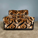 Mid Century Englender Two Seater Sofa & Armchair Geometric Pattern Vintage Retro MCM