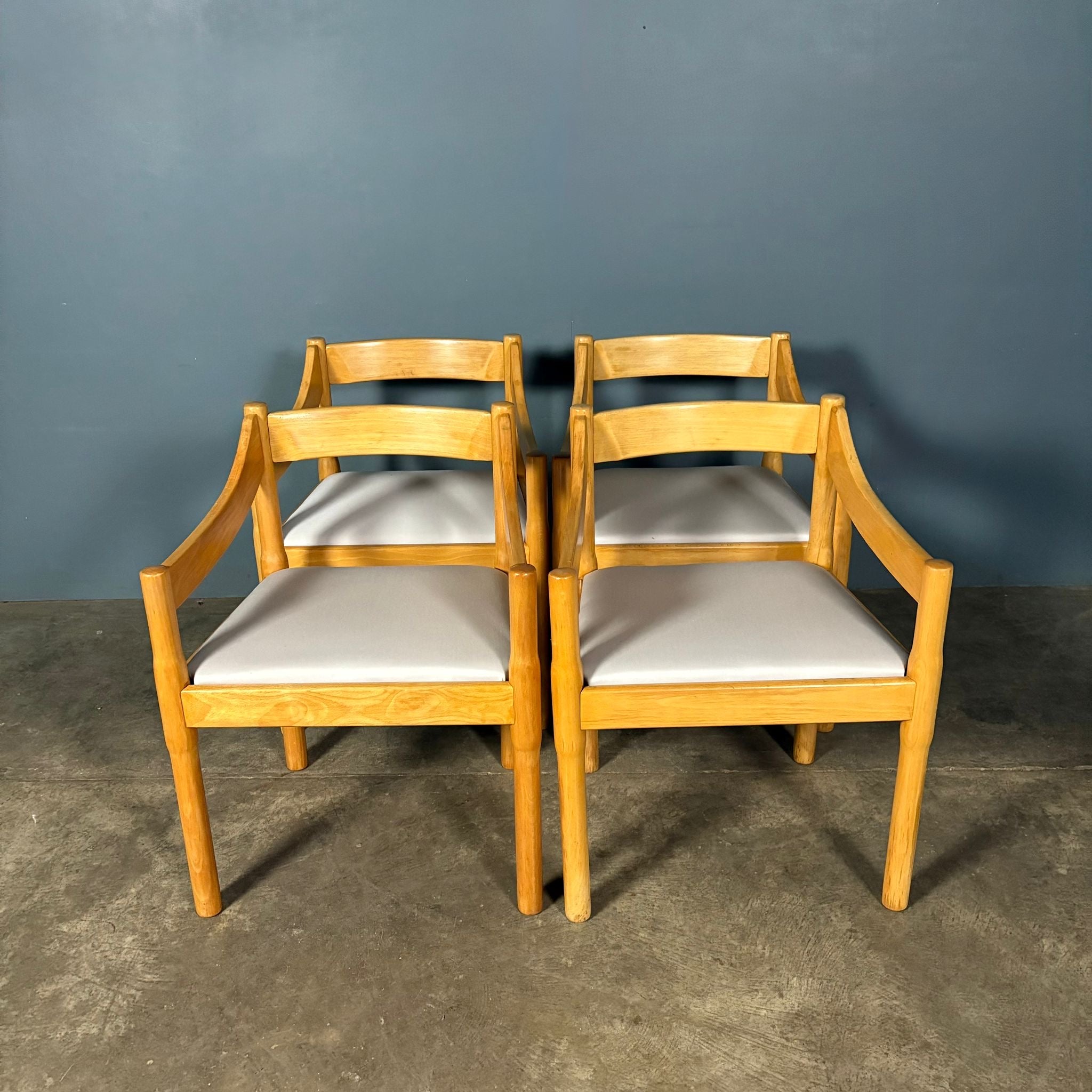 Four Carimate Carver Dining Chairs By Vico Magistretti Cassina Habitat Fritz Hansen Set 2 Mid Century Vintage Retro MCM