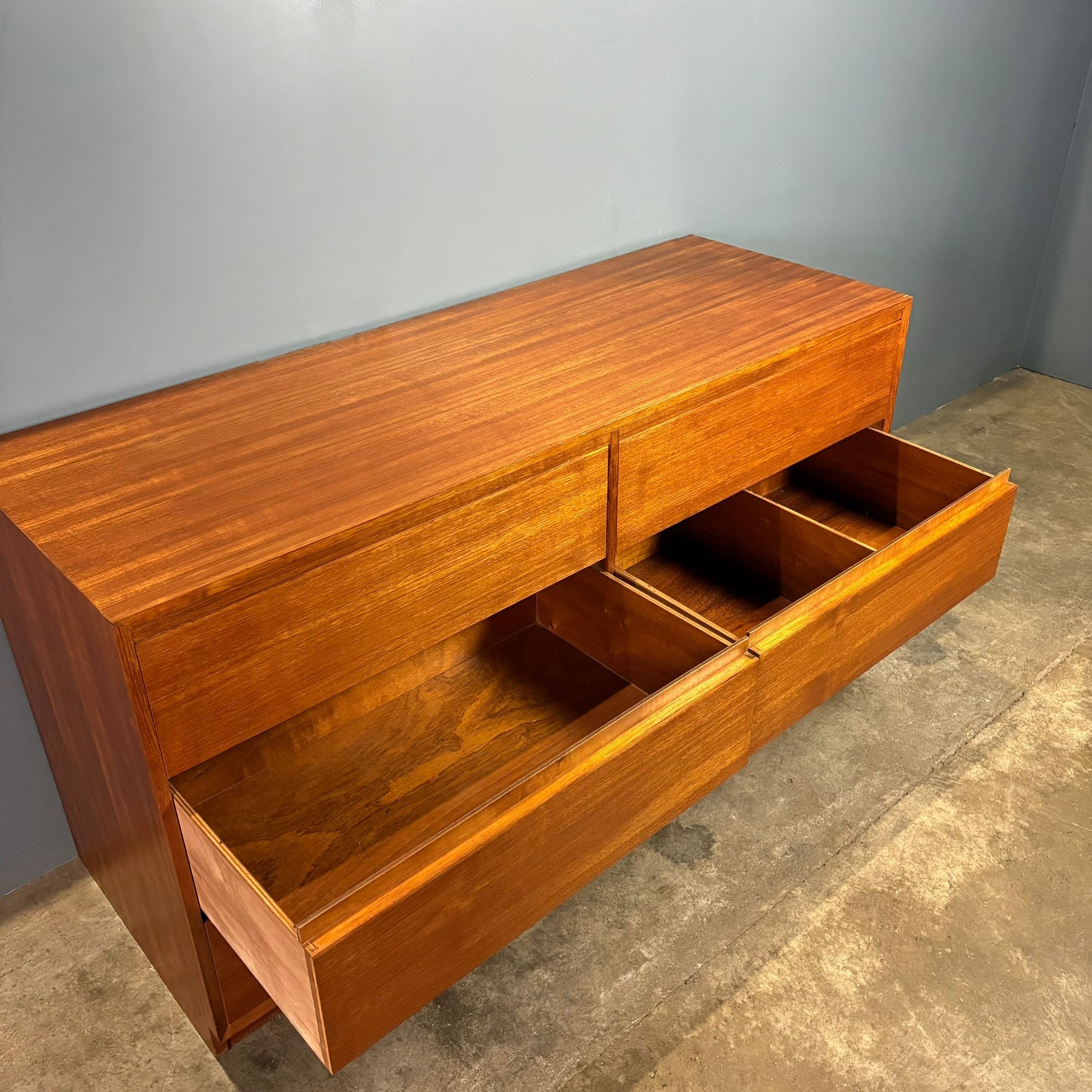 SOLD Large Teak Chest Of Drawers Mid Century Vintage Retro MCM