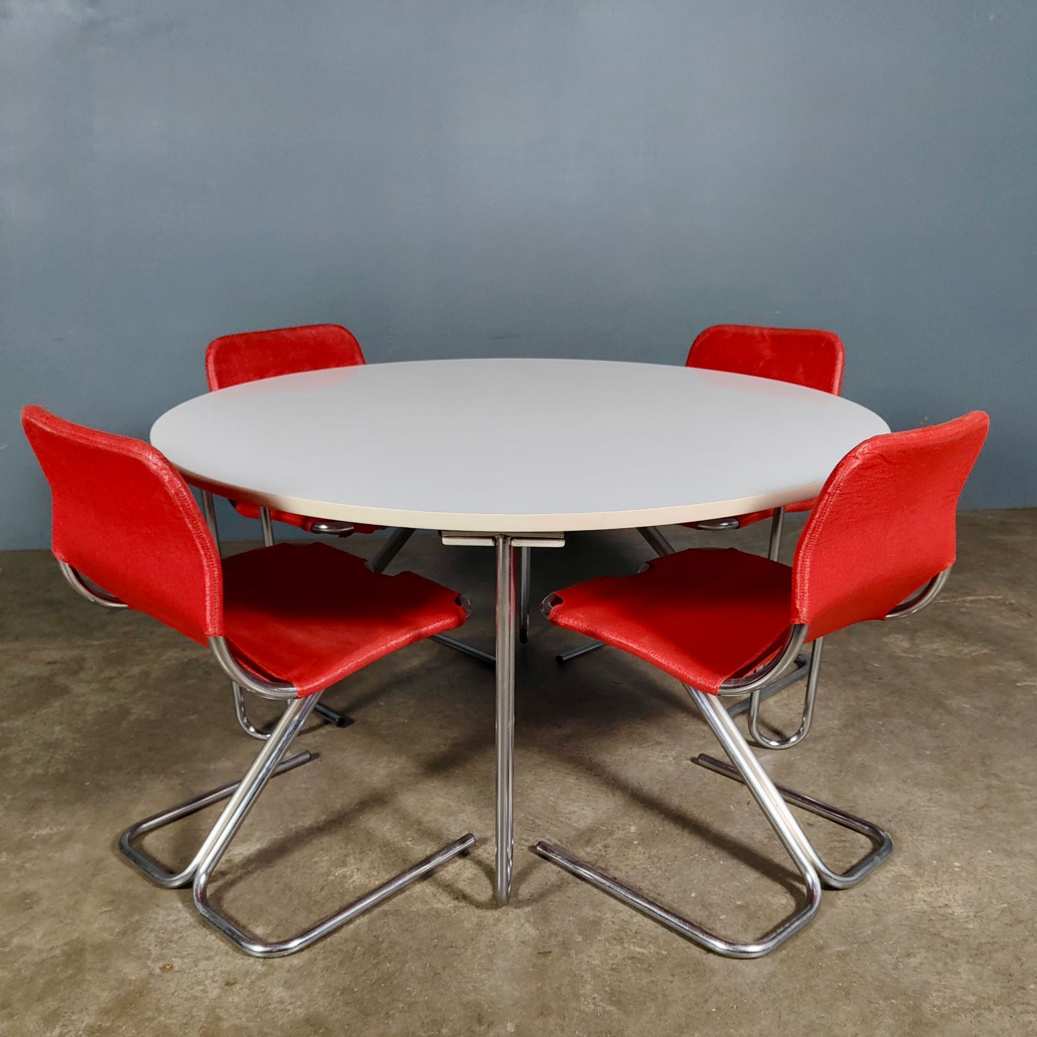 Four Formula Dining Chairs & Matching Table By Ruud Ekstrand & Christer Norman For Dux 1968 Sweden Mid Century Vintage Retro MCM