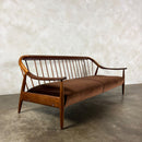 Greaves & Thomas Brown Three Seater Sofa Mid Century Vintage Retro MCM