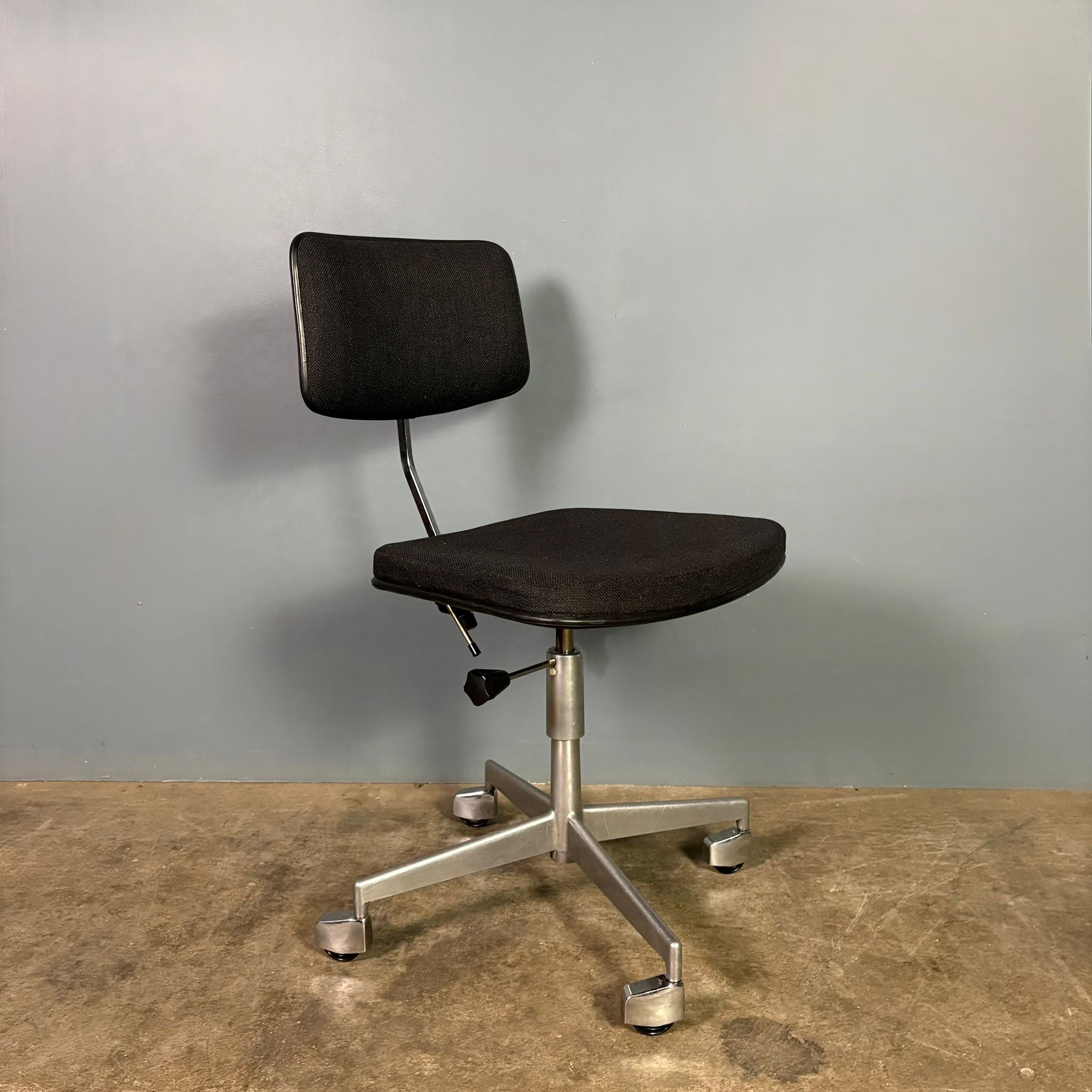 SOLD Black Danish Office Kevi Swivel Chair By Jørgen Rasmussen For Labofa Mobler Mid Century Vintage Retro MCM