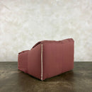 Pink Two Seater Sofa, Armchair & Footstool Annie Hiéronimus Ligne Roset 1980 Post Modern Cinna Mid Century Vintage Retro MCM
