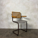 Six Brown Cesca Cane Rattan Marcel Breuer Dining Chairs Mid Century Vintage Retro MCM