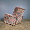 Art Deco Geometric Patterned Armchair Mid Century Vintage Retro MCM