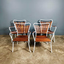 Danish Teak Daneline BKS 4 Garden Stacking Chairs & Table Mid Century Vintage Retro MCM