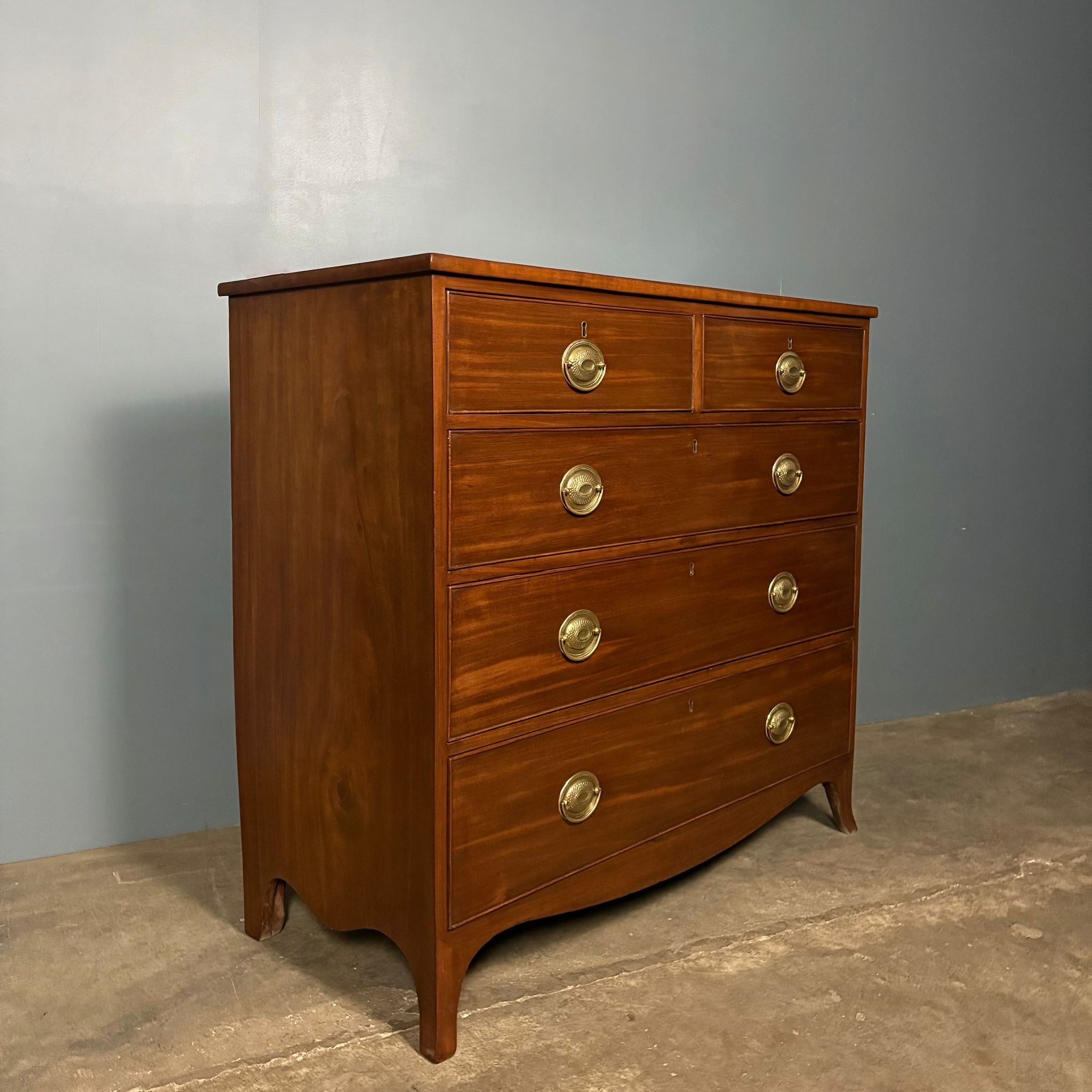 Antique Regency Mahogany Chest Of Drawers