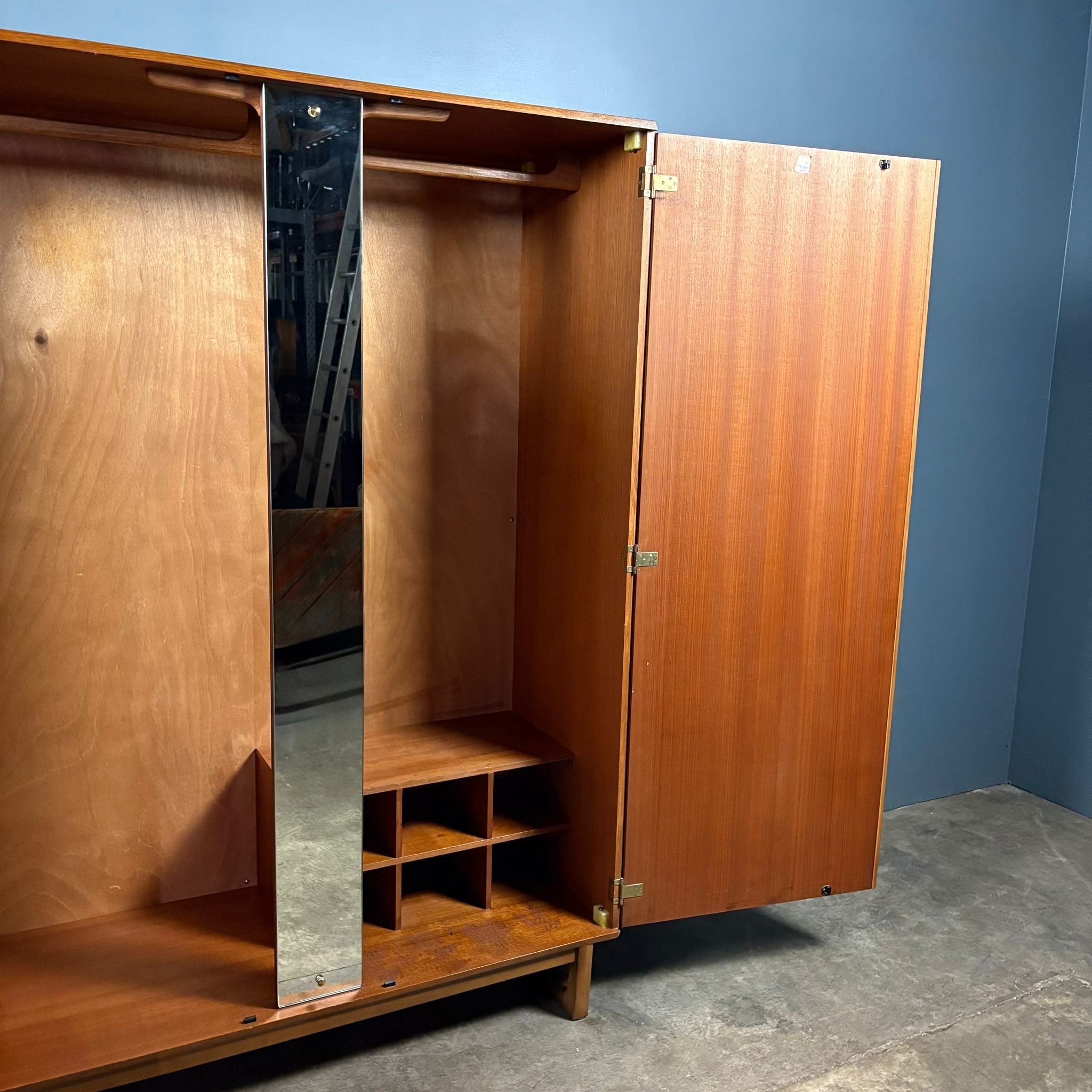 SOLD Pair Of Stonehill Matching ‘His & Her’ Teak Wardbobes Mid Century Vintage Retro MCM