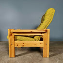Mid Century Yngve Ekström Style Swedish Pine Two Seater Sofa & Armchair Vintage Retro MCM