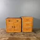 Pair Of Chest Of Drawers & Sideboard Retro Bamboo Rattan Boho Tiki Mid Century Vintage MCM