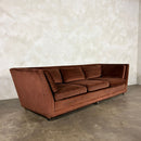 SOLD Mid Century G Plan Three Seater Sofa Brown Velvet Simona Vintage Retro MCM