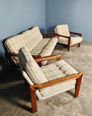 SOLD Pair Of Teak Danish Armchairs Mid Century Vintage Retro MCM