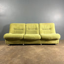 Green Three Seater Sofa Mid Century Vintage Retro MCM