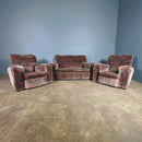Art Deco Geometric Patterned Two Seater Sofa Mid Century Vintage Retro MCM