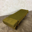 Mid Century Scandinavian Sofa Bed In Olive Green Wool Vintage Retro MCM
