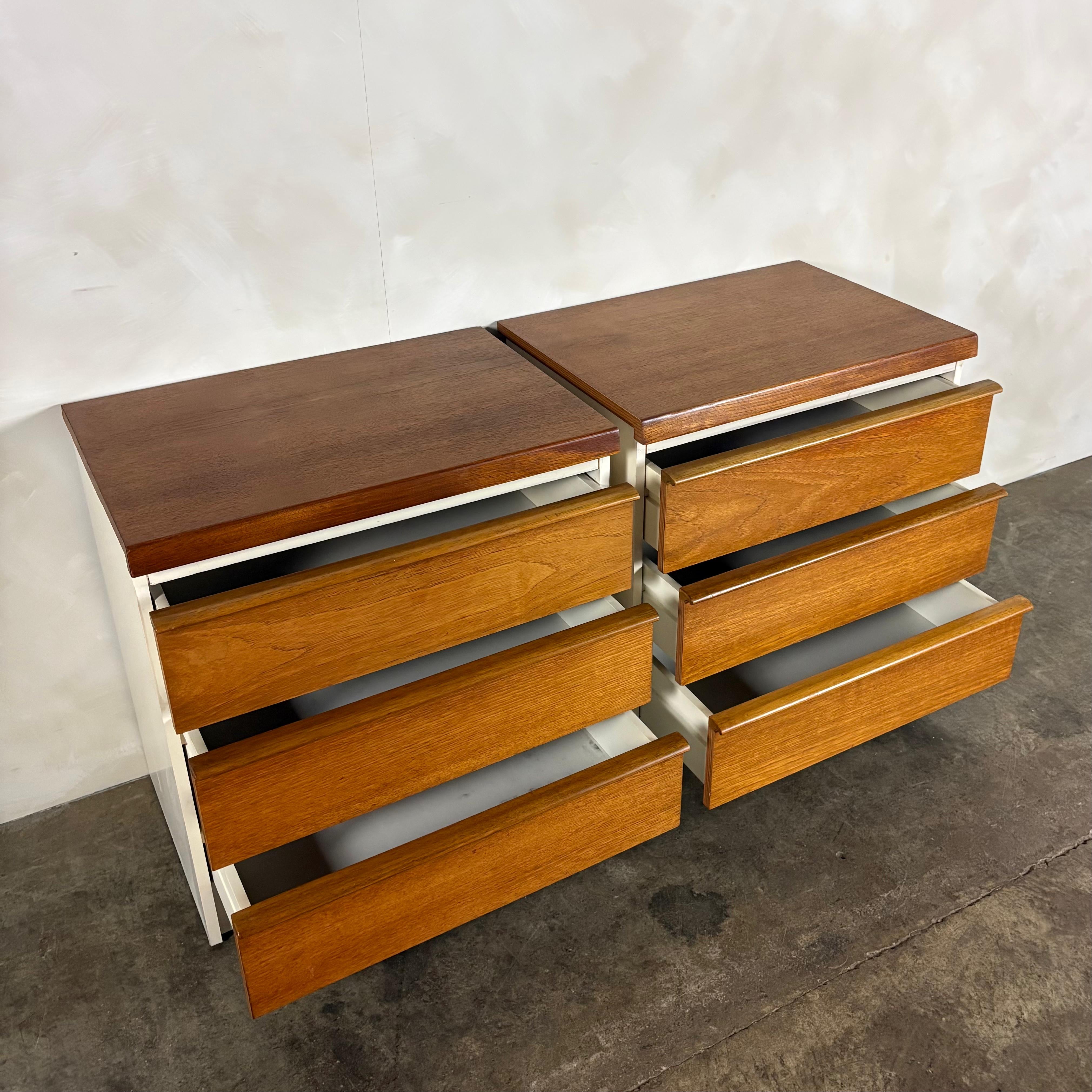 Pair Of Bedside Tables Bath Cabinet Makers BCM Mid Century Vintage Retro MCM