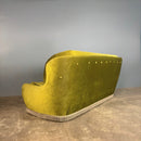 SOLD Mid Century Three Seater Sofa Green Velvet Vintage Retro MCM