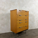 SOLD Mid Century Stag Fineline Tall Boy/Chest Of Drawers By John & Sylvia Reid Vintage Retro MCM