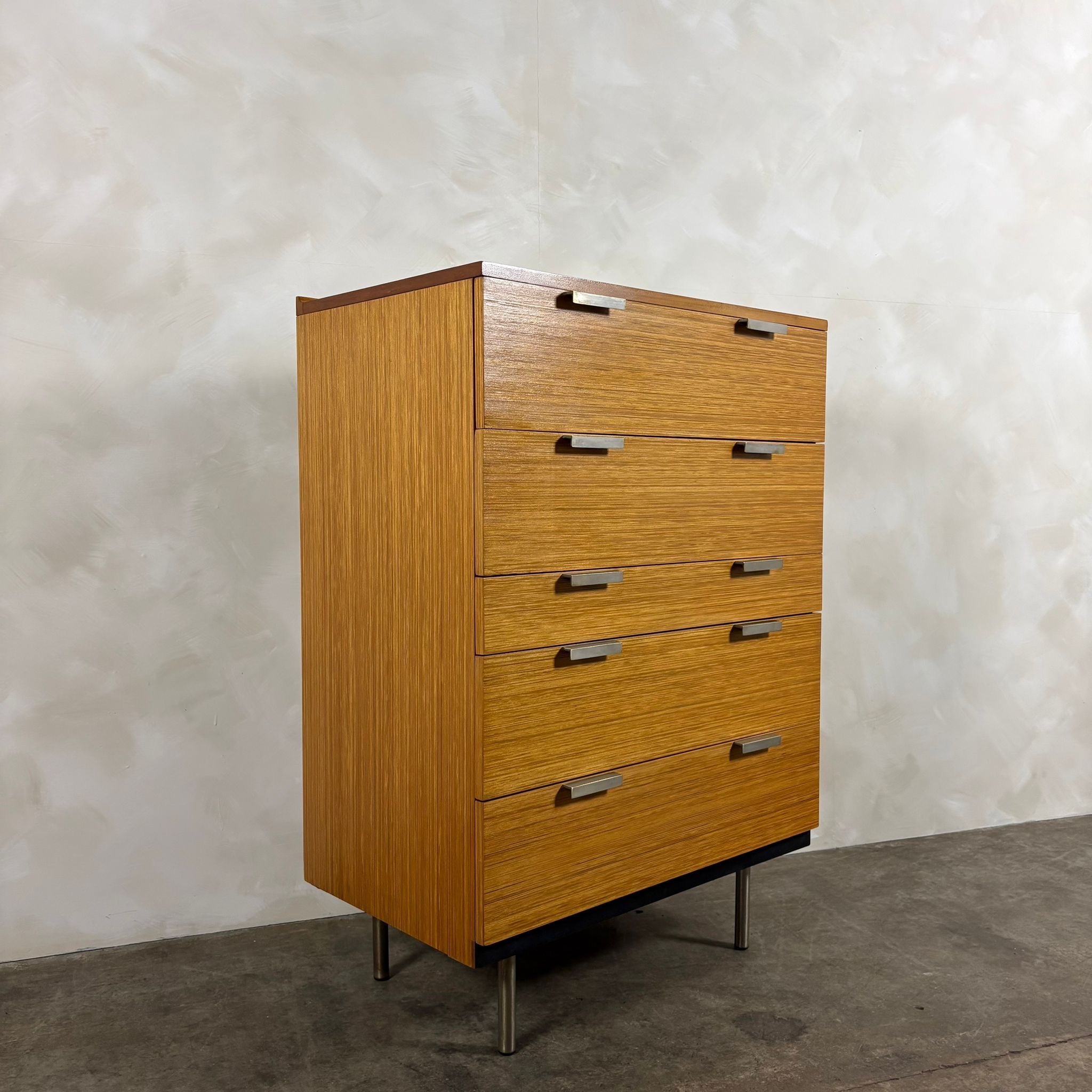 SOLD Mid Century Stag Fineline Tall Boy/Chest Of Drawers By John & Sylvia Reid Vintage Retro MCM