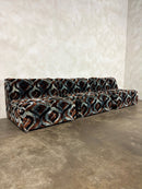 SOLD Englender Modular Blue Geometric Three Seater Sofa/Lounge Chairs 1970s Mid Century Vintage Retro MCM