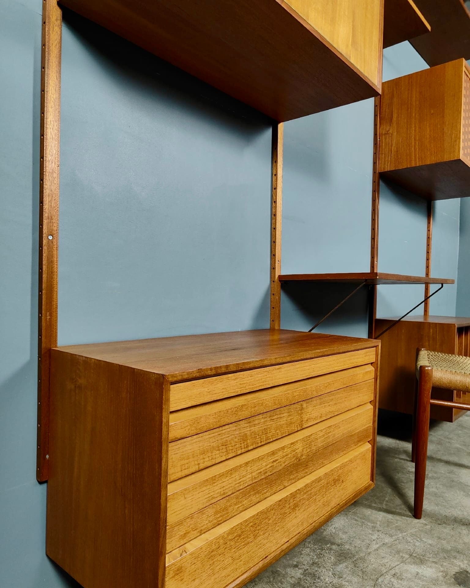 SOLD Mid Century Poul Cadovius Cado Royal System Wall Units Teak & Brass Vintage Retro MCM