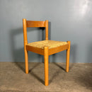 SOLD Pair Of Carimate Rush & Beech Dining Chairs Vico Magistretti Cassina Mid Century Vintage Retro MCM