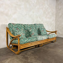 SOLD Mid Century Angraves Of Leicester Three Seater Sofa Invincible William Morris Bamboo Vintage Retro MCM
