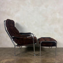 Pair Of Bo Eigert Stalbo Armchairs With Footstools Mid Century Vintage Retro MCM