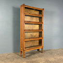 SOLD English Oak Glass Fronted Tall Cabinet/Bookcase Globe Wernicke Style Mid Century Vintage Retro MCM